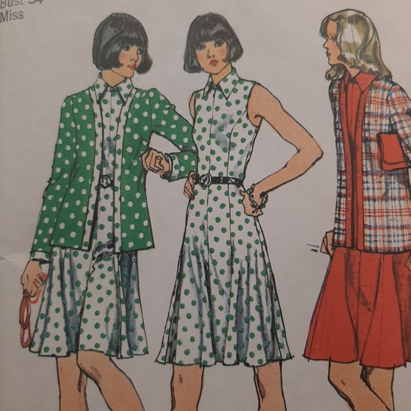 SIMPLICITY PATTERN 6141 JACKET AND DRESS - Picture 3 of 9